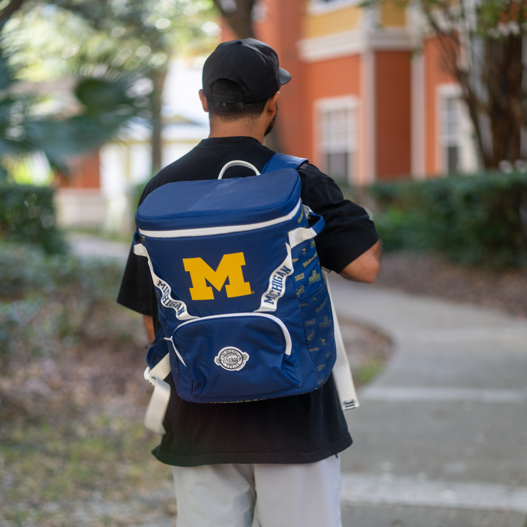 Varsity Cooler - Wholesale Cooler/Cooler Bag - University of Michigan Backpack Cooler1