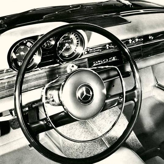 Art Print KE-91 Dashboard, Mercedes Sports Car for wholesale by Found Image Press