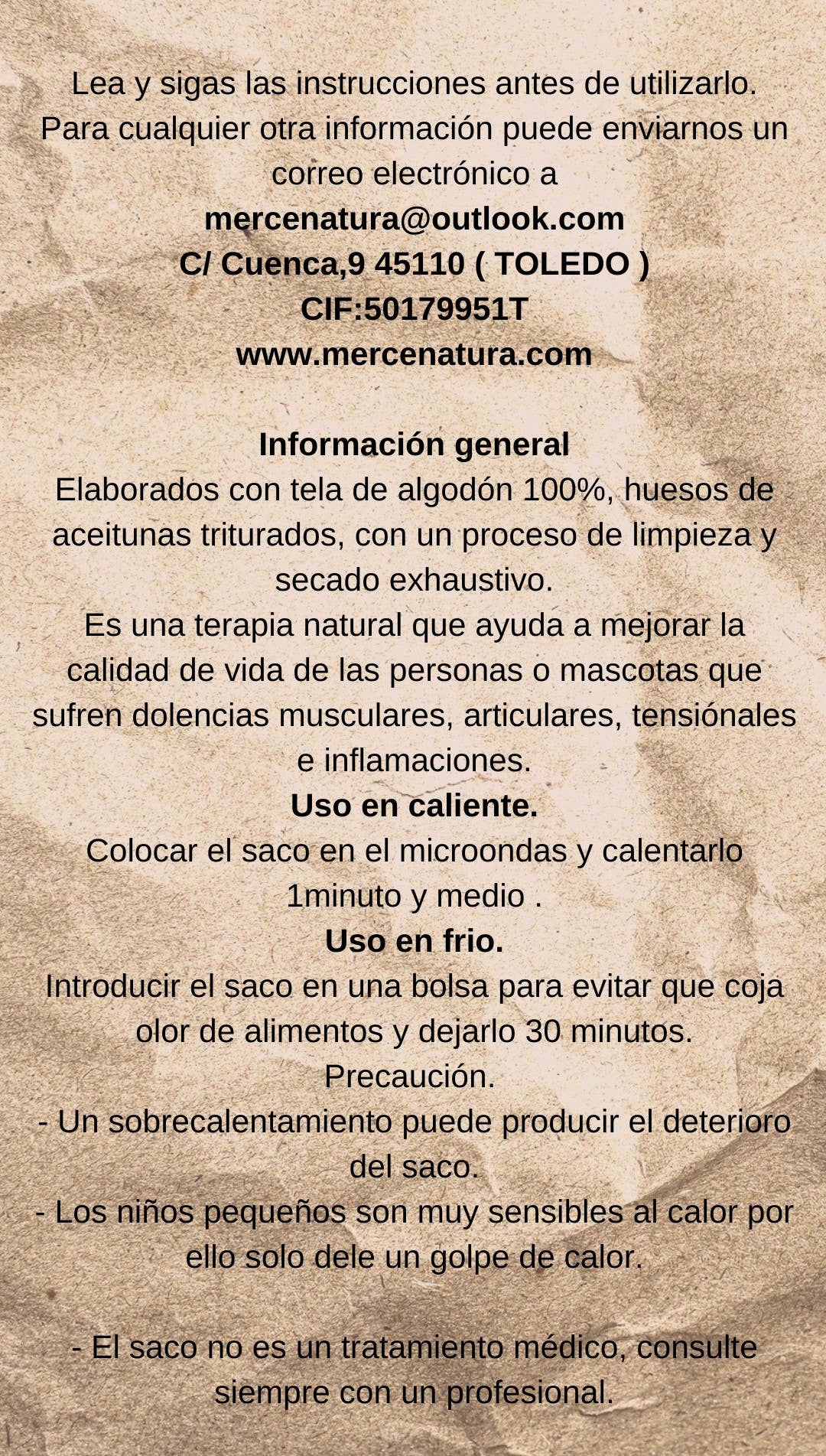 Mercenatura - Vente Compresses chaud/froid - Sac thermique basique aux noyaux d'olive et herbes aromatiques7