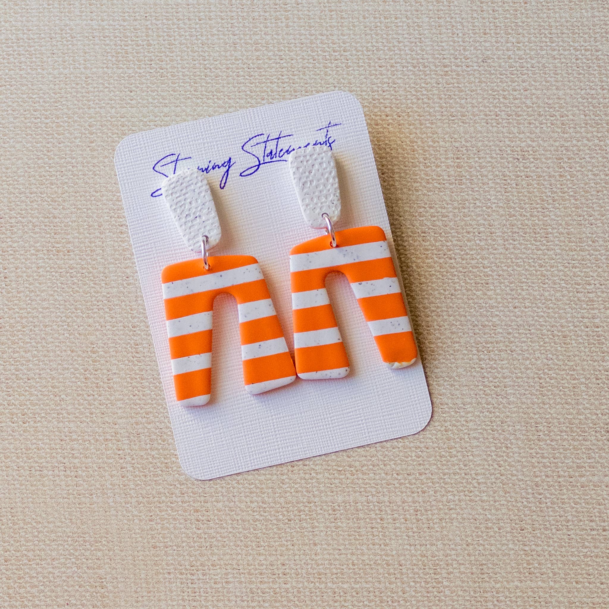 Stunning Statements - Wholesale Dangle Earrings - Brynn Gameday School Spirit Clay Earrings9