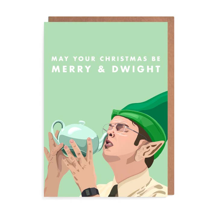 Merry & Dwight Christmas Card for wholesale by URGHH Card Co.