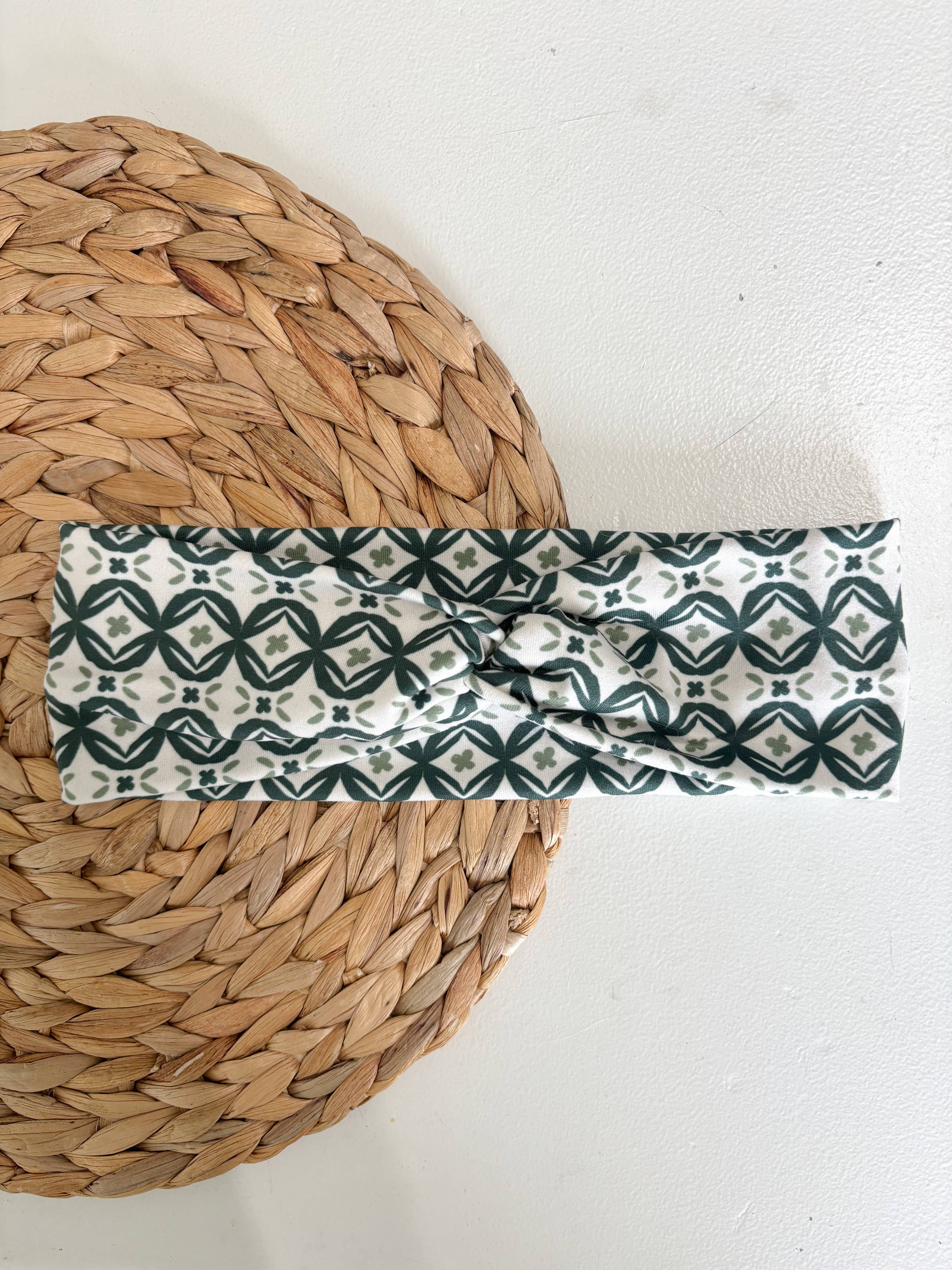 StitchesByPaige - Wholesale Fashion Headband - Women's - Clover Chains Soft and Stretchy Turban Headband0