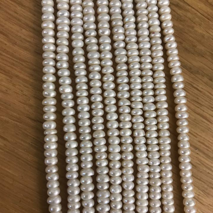 The Bead Bazaar - Vente Perle - Perles d'eau douce à boutons délicats, perles d'eau douce mauves de 5 x 6 mm, petites perles d'eau douce pour collier, perles en vrac pour la fabrication de bijoux3