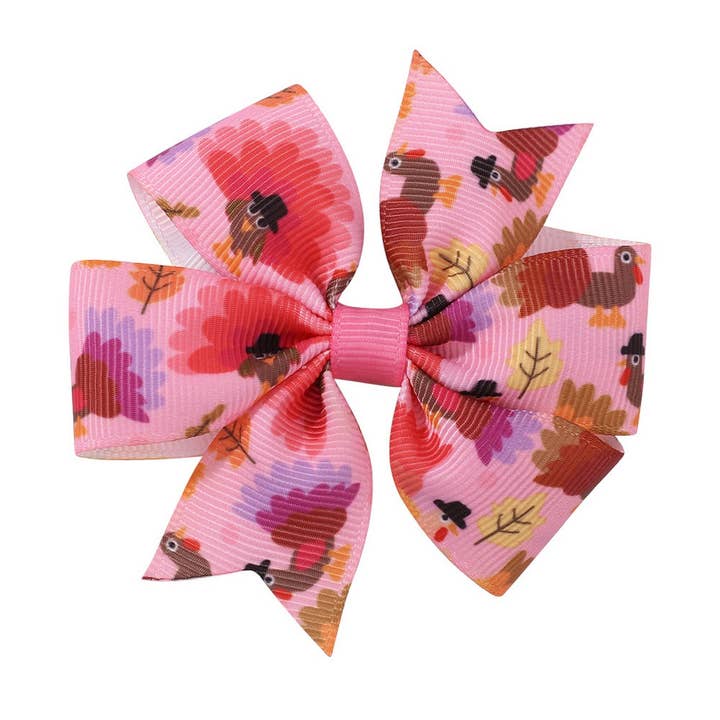 ACCITY - Wholesale Hair Clip - Kids - Thanksgiving Turkey Pumpkin Tail Hair Clip_CWAHA66818