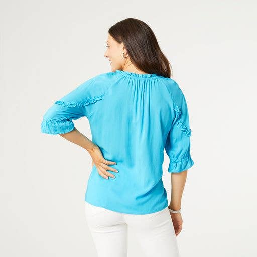 COCO + CARMEN - Wholesale Blouse - Women's - Alice V-Neck Ruffle Sleeve Top6