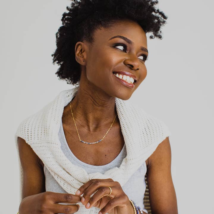 ETHICGOODS – Engroshandel Perlehalskæde – Morse Code lækker sten halskæde//Bedstemor3