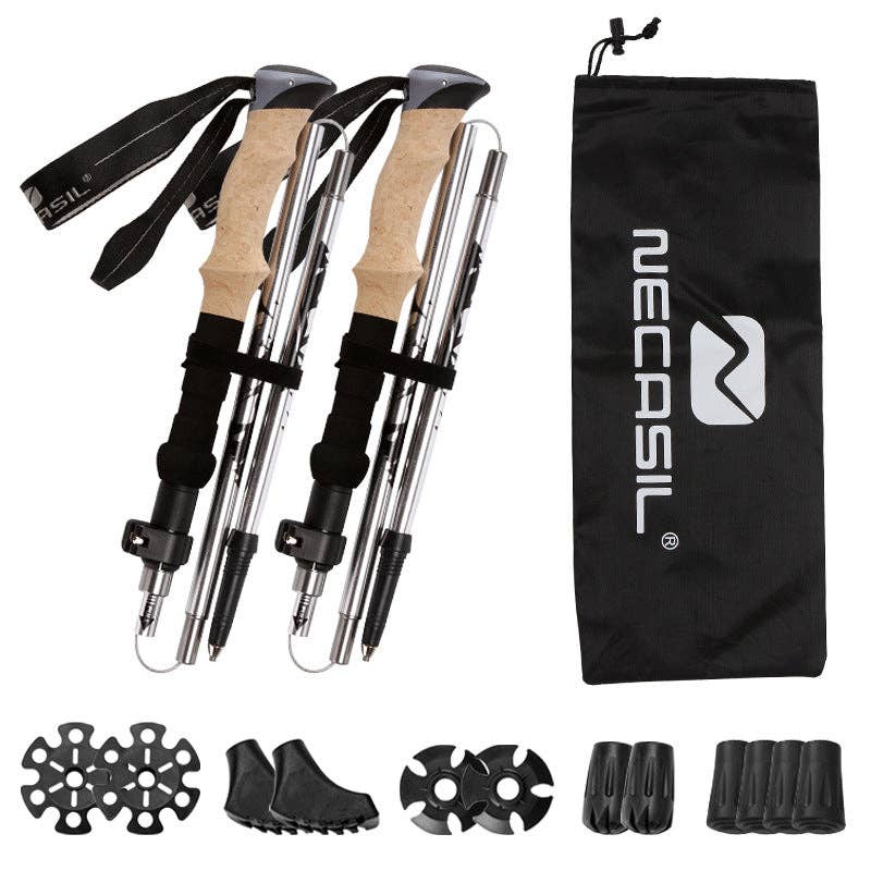 VIGOR - Wholesale Sporting Accessories - Natural Cock Collapsible and Telescopic Walking Sticks  Carb6
