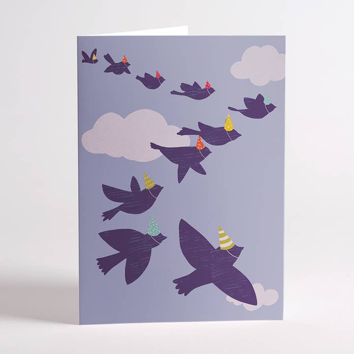 Flocking Birthday: Lovepop Pressâ„¢ 5x7", Birthday Cards for wholesale by Lovepop Cards