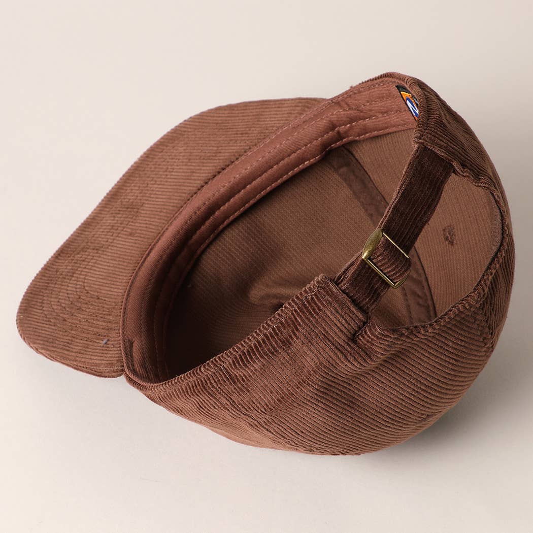 Fashion City – wholesale Baseball cap – Women's – Plain Corduroy Flat Brim Snapback Cap Baseball Hat11