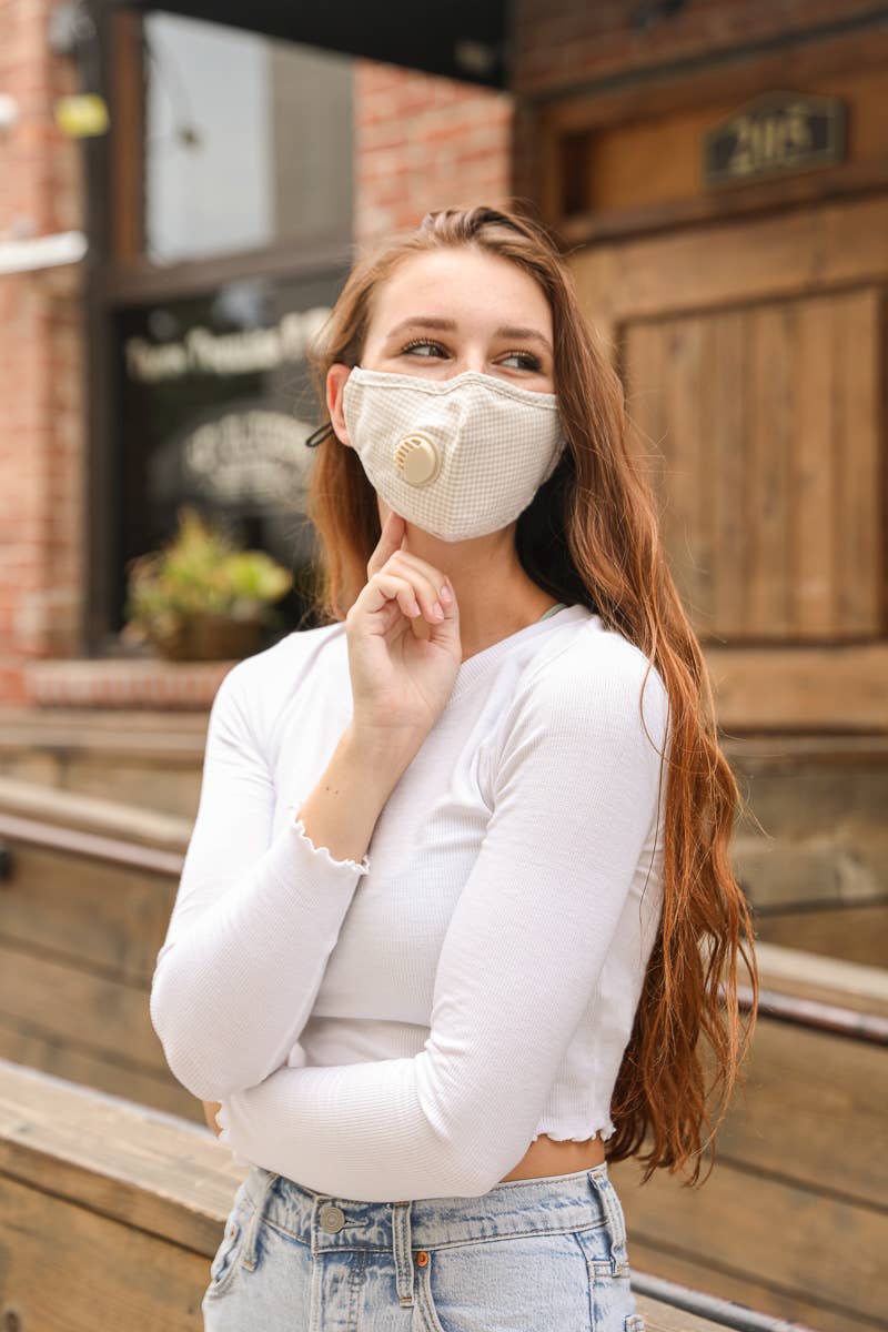 Leto Accessories - Wholesale Protective Face Mask/Shield - Checkered Mask With Colored Filter13