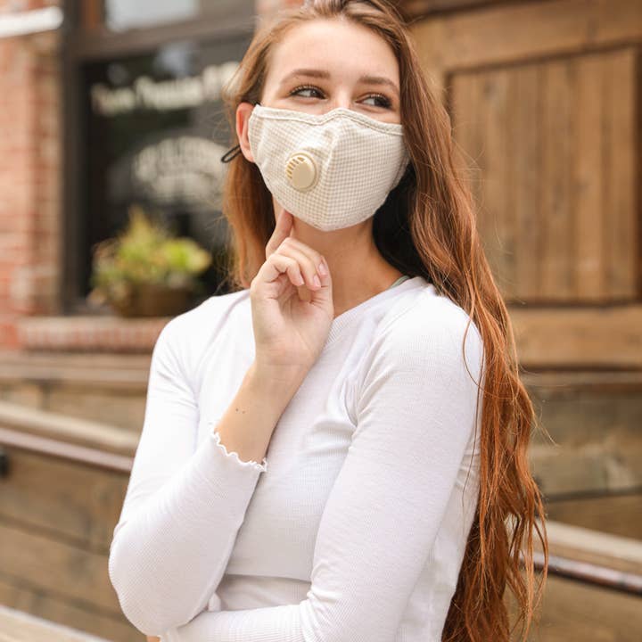 Leto Accessories - Wholesale Protective Face Mask/Shield - Checkered Mask With Colored Filter13