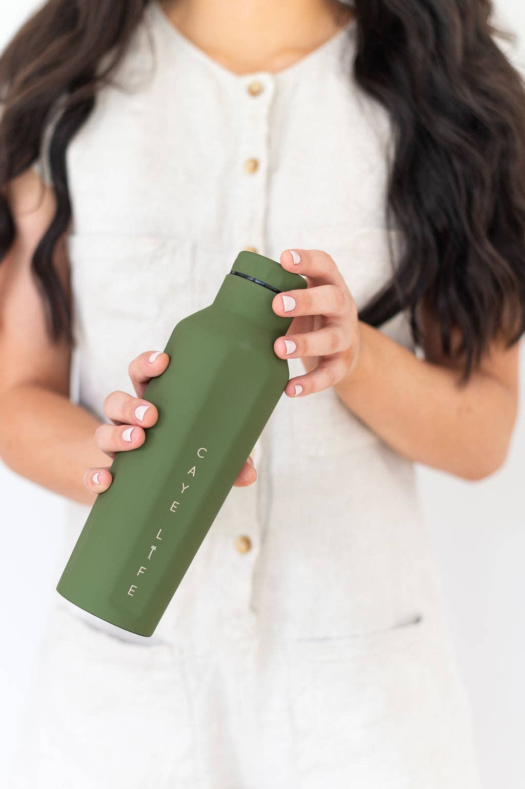 Caye Life - Wholesale Water bottle - Galapagos | 500ml Reusable Bottle | Matte Green3