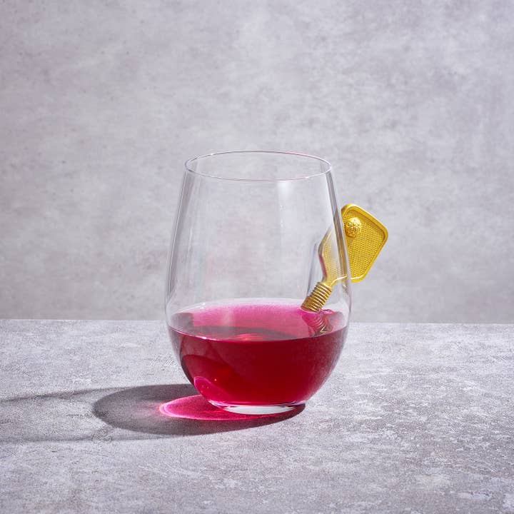 The Wine Savant / Khen Glassware - Wholesale Wine Glass - Pickleball Stemless Wine Glasses | Single