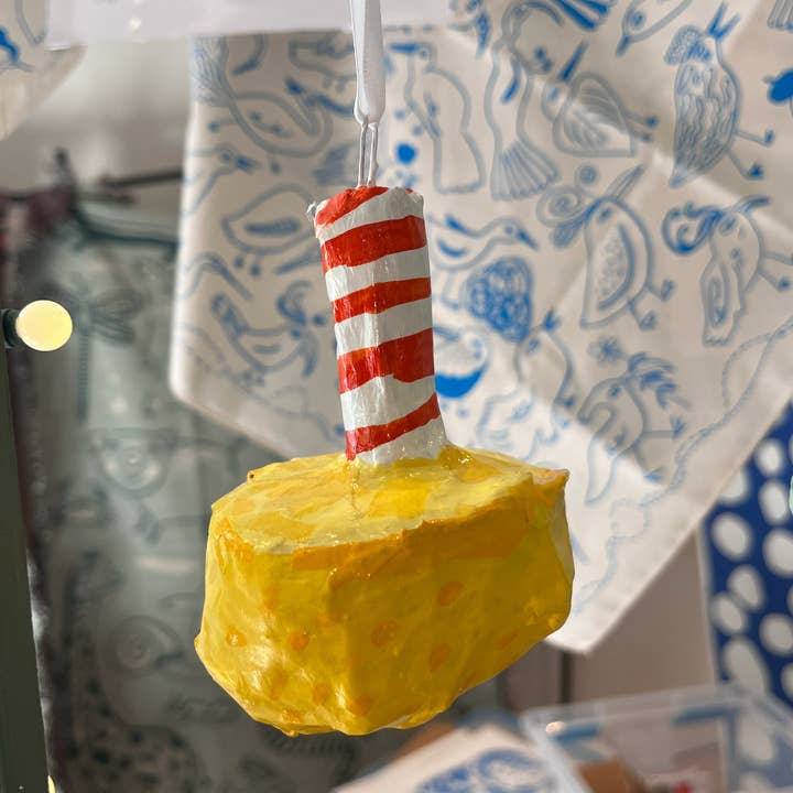 ELIZABETH GRAEBER art + illustration - Wholesale Ornament - Lemon Stick paper mache ornament