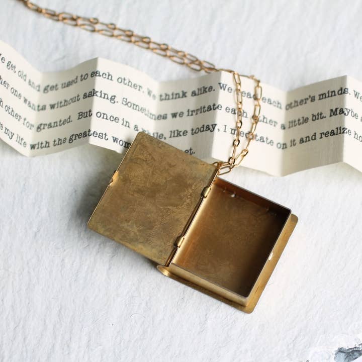 Silk Purse, Sow's Ear - Wholesale Locket Necklace - Love Story Book Locket Necklace