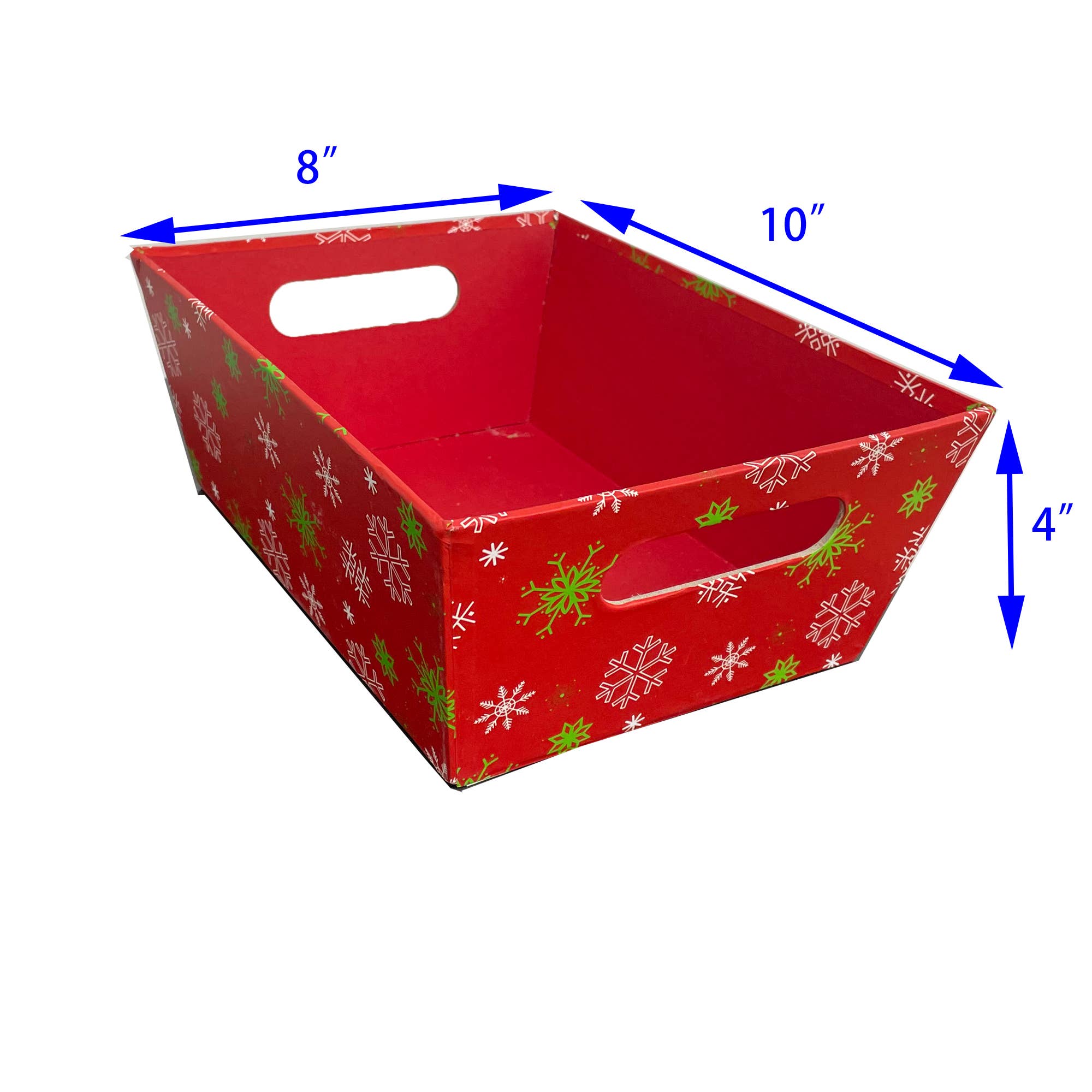 Bospak - Wholesale Serving Tray - 10" Red Snowflake pattern  Paperboard Market tray1