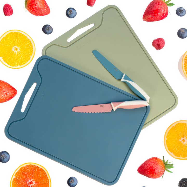 KiddiKutter child safe knife - Wholesale Cutting board - KiddiKutter Silicone Cutting Board Sage 7