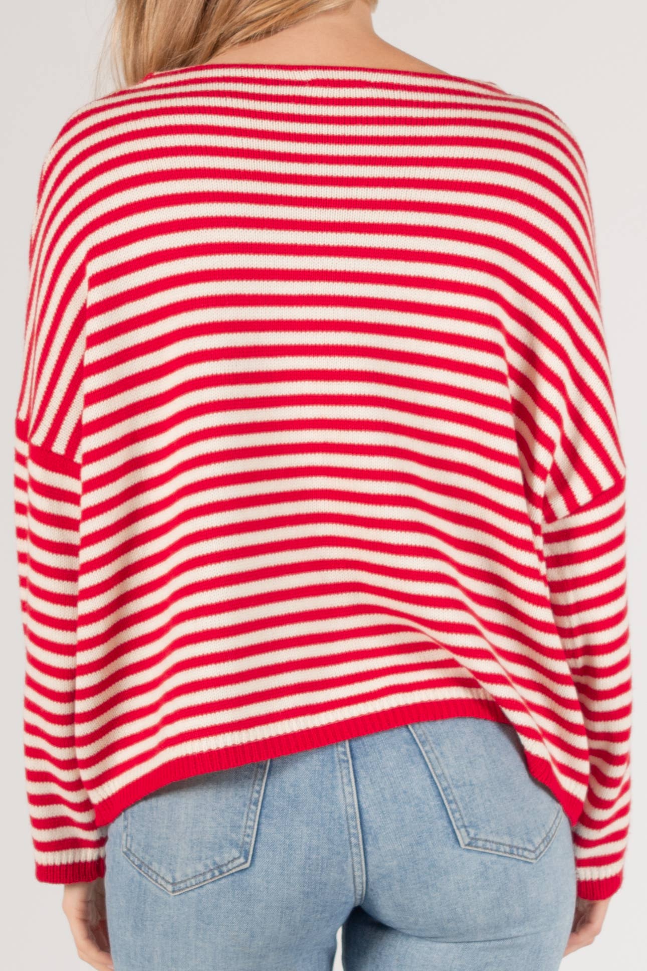 Before You Collection - Wholesale Knit Sweater - Women's - Striped T-Body Sweater29