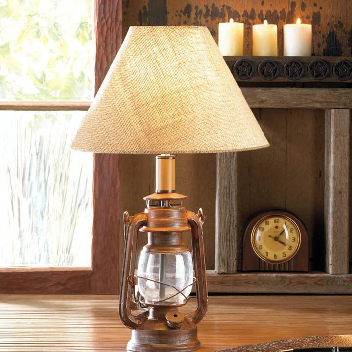Zingz Home - Wholesale Accent/Desk Lamp - Vintage Camping Lantern Table Lamp1