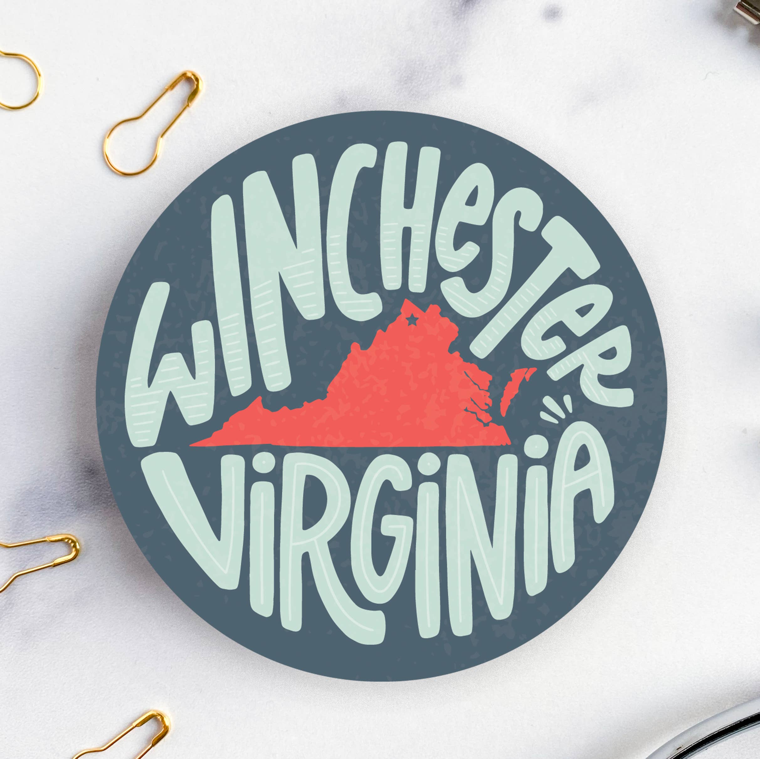 Billie Claire Illustration (Handmade) - Vente Autocollant - Autocollants ronds personnalisés spécifiques à la ville1