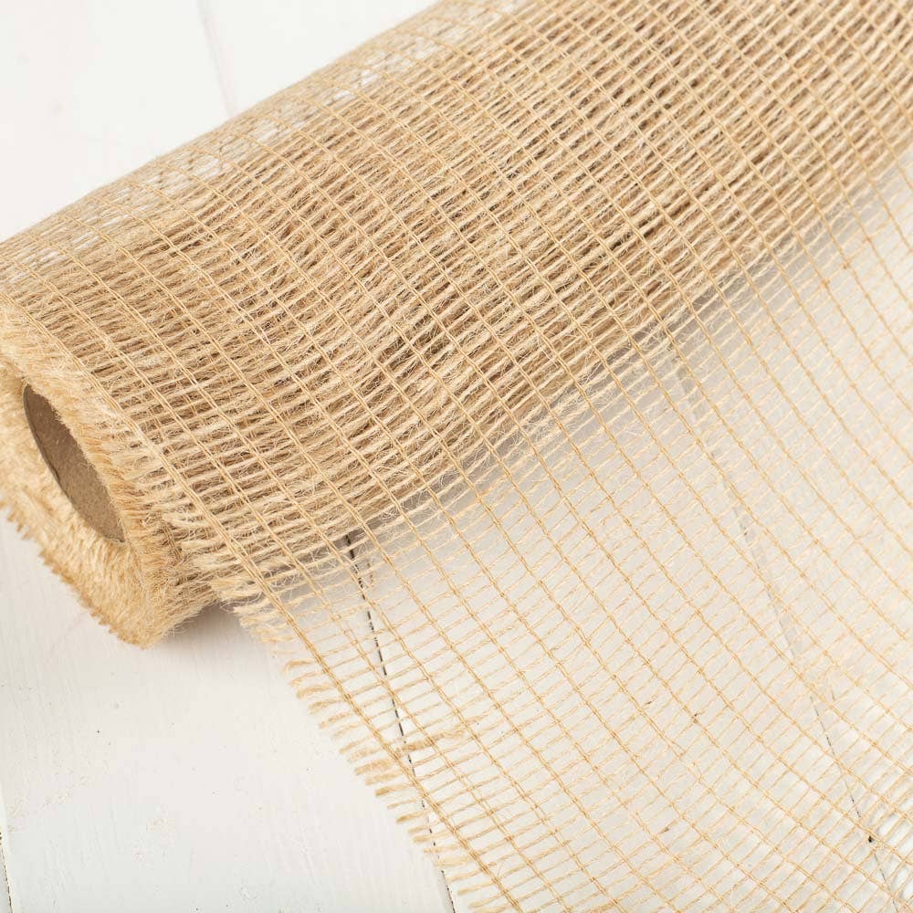 Factory Direct Craft - Wholesale Ribbon - Gift Wrapping - Jute Burlap Mesh Ribbon  1