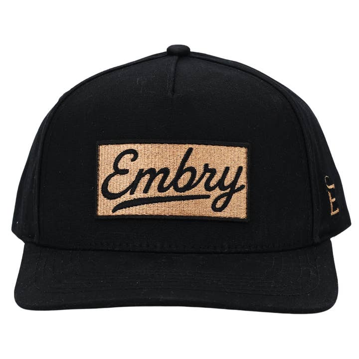 Embry Outdoors - Wholesale Baseball Cap - Unisex - Black Waxed Canvas - Logo Patch1