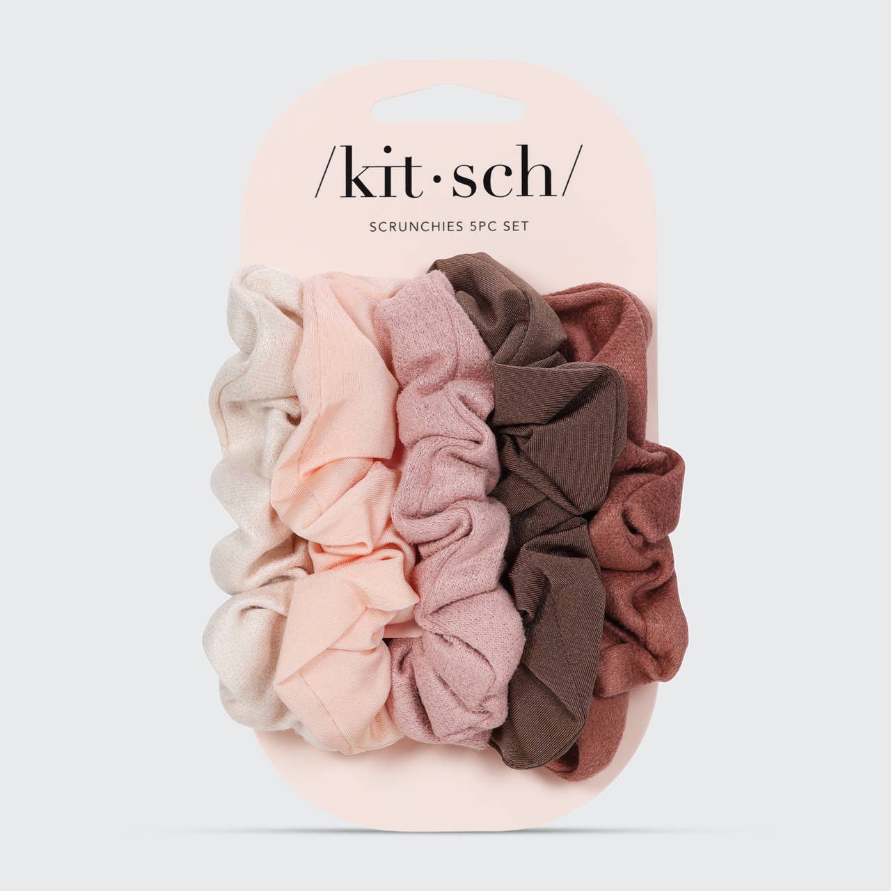 KITSCH - Vente Chouchou – femme - Lot de 5 chouchous texturés assortis - Terracotta5