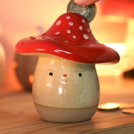 Lisa Angel – wholesale Money/piggy bank – Face Toadstool Money Box0