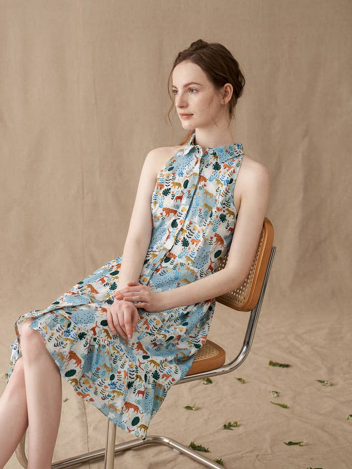 Hanna Jungle Lace Trim Dress for wholesale by RWBE