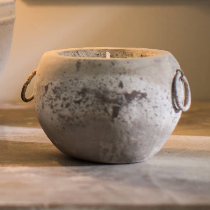 Birkdale Large Stone Candle for wholesale by One World