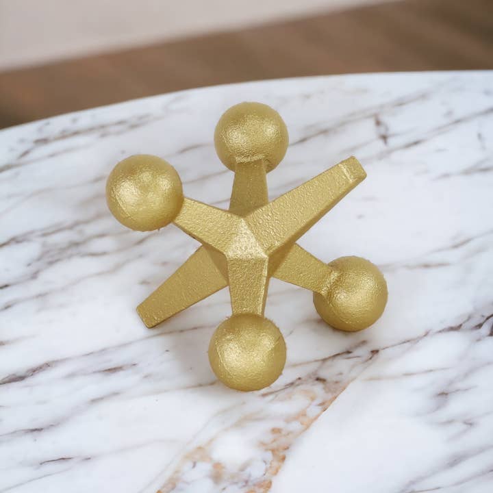 Cheungs Home Decor - Wholesale Decorative Tabletop Object - Calix Golden Cast Iron Jack