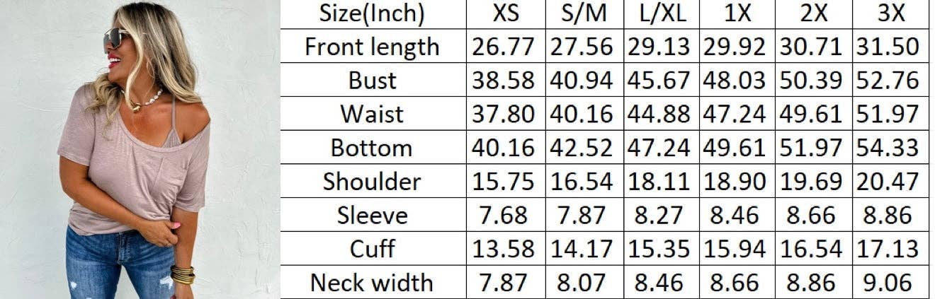 BLAKELEY - Wholesale T-Shirt - Women's - RILEY BOYFRIEND PATCH POCKET TEE19