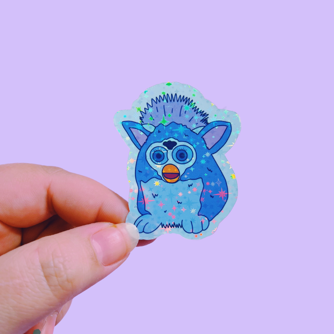 Cosmic Paper Studio - Wholesale Sticker - Holographic Furby Sticker1