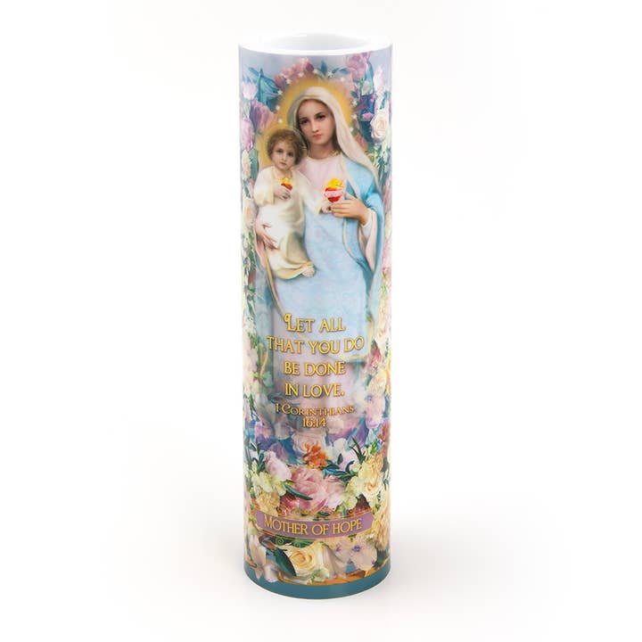 The Saints Collection - Child Jesus & Mary Prayer Candle for wholesale by The Saints Collection