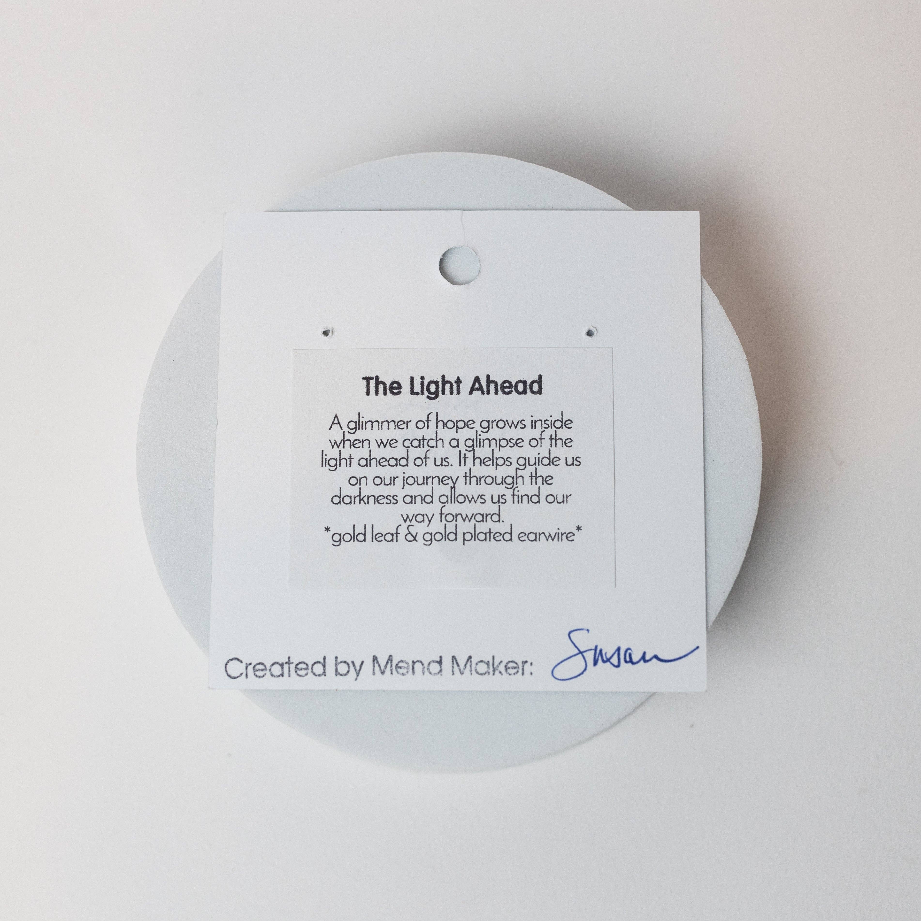 Mend on the Move - Wholesale Dangle Earrings - The Light Ahead Aluminum & Gold Plated Earrings4