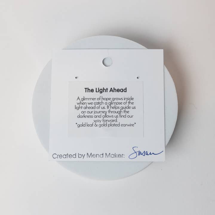 Mend on the Move - Wholesale Dangle Earrings - The Light Ahead Aluminum & Gold Plated Earrings4