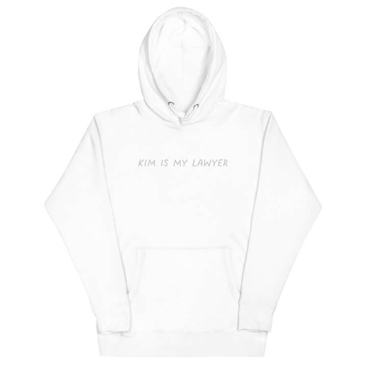 Kim Is My Lawyer Embroidered Hoodie for wholesale by Whiskey & Vine