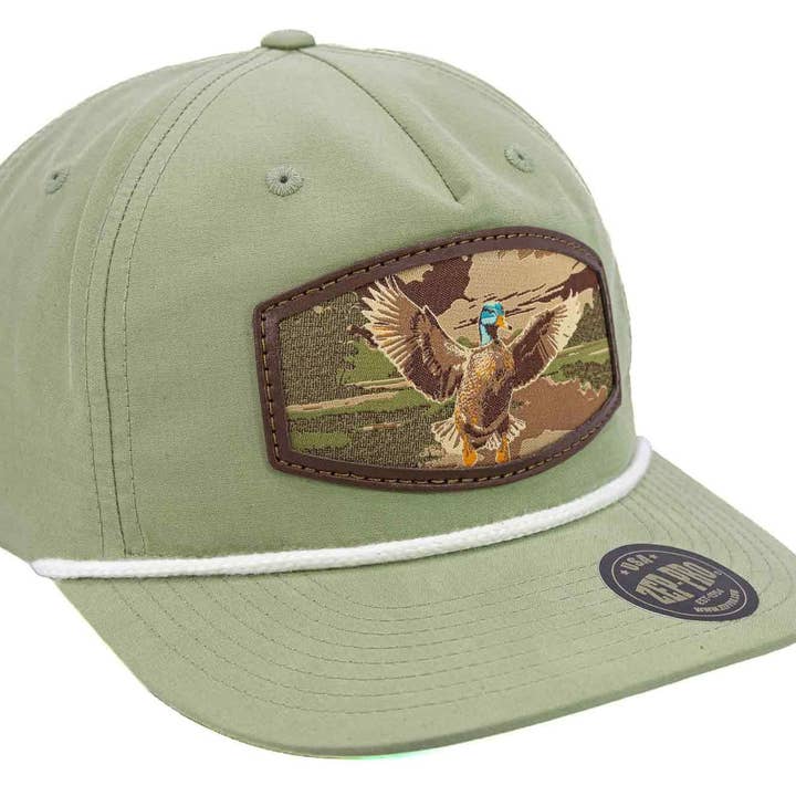 Zep-Pro - Wholesale Flat Brim Cap - Men's - Mallard Woven Patch Rope Hat.2