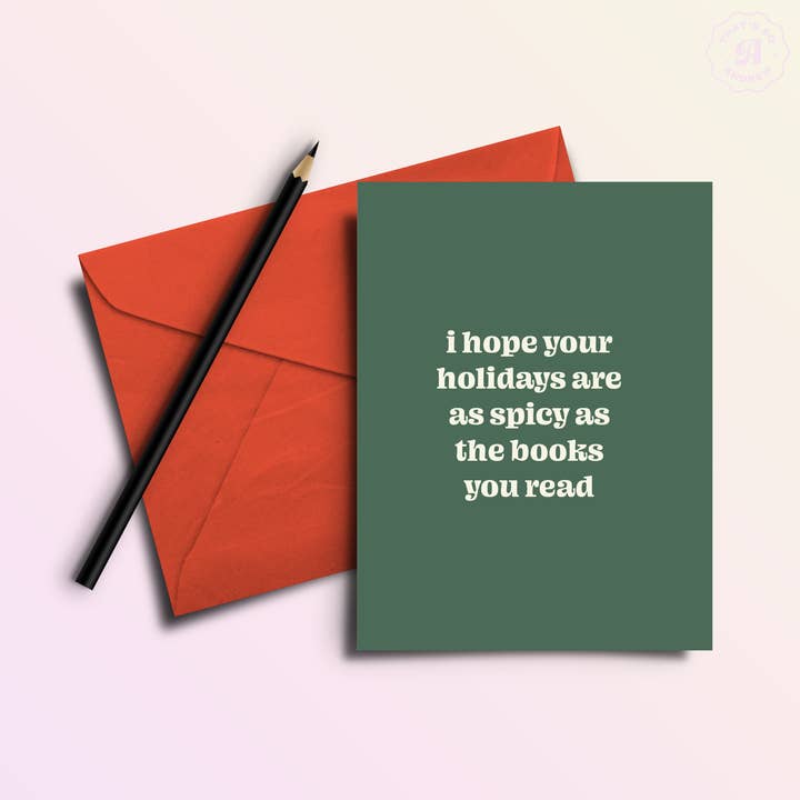 Spicy Book Holidays | Funny Holiday & Christmas Greeting Card for wholesale by That’s So Andrew