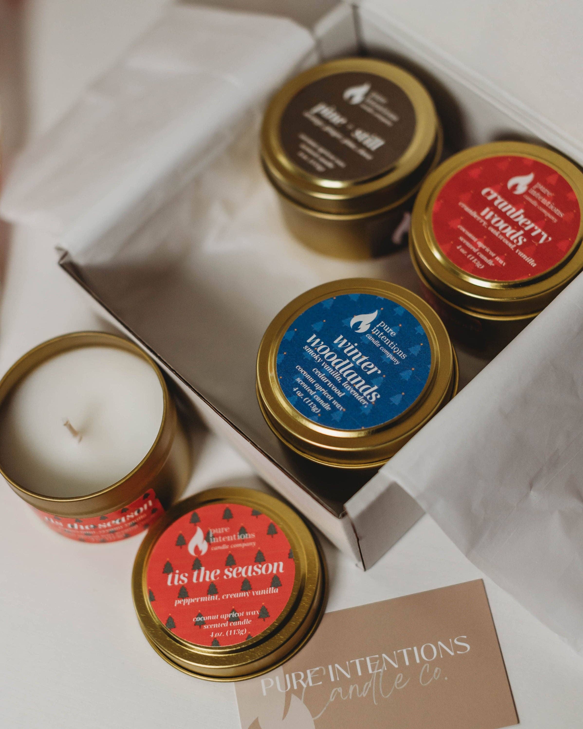 Pure Intentions Candle Company - Wholesale Travel Candles - Holiday Bliss Discovery Set2