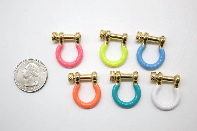 MIA Jewelry – wholesale Clasp – 18K Gold Filled Colored Carabiner Lock, Carabiner Clasp, Screw in Clasp (A63)0