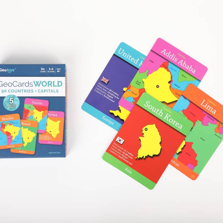 Geotoys - Wholesale Card Game - GeoCards World 5-in-1 Card Games