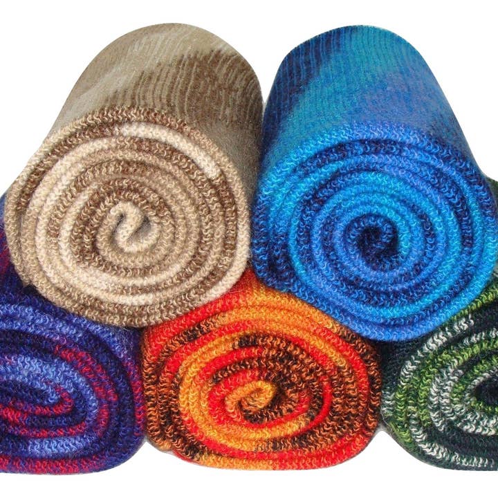 Sanyork Fair Trade - Wholesale Scarf - Women's - Color blend Scarf Heavy Knit Alpaca 100% Scarf 10" x 72"