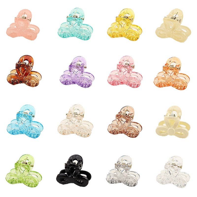 FurDecoration – wholesale Hair clip – Women’s – Small Transparent Colored Hair Claw Clip20