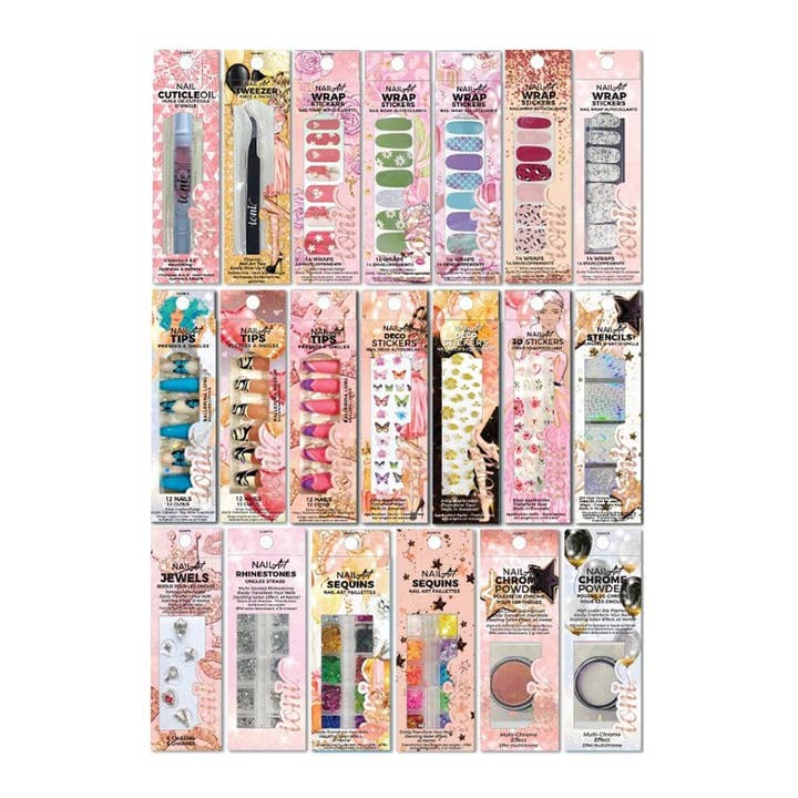 PINEAPPLE Beauty - Wholesale Nail Art/Decal - Ioni 686PW-23NP Nail Art Bar Nail ParTay Display Set - 120pc