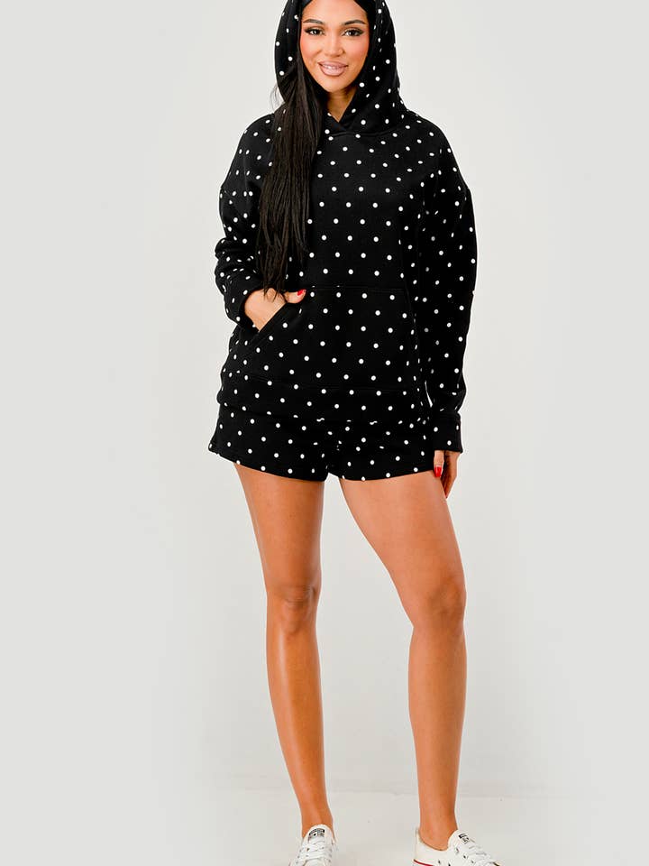 Cherry Mellow - Wholesale Lounge Set - Women's - POLKA DOT SHORT SET0