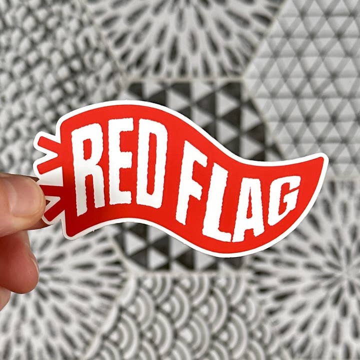 KP General Store - Wholesale Sticker - Red Flag Sticker0