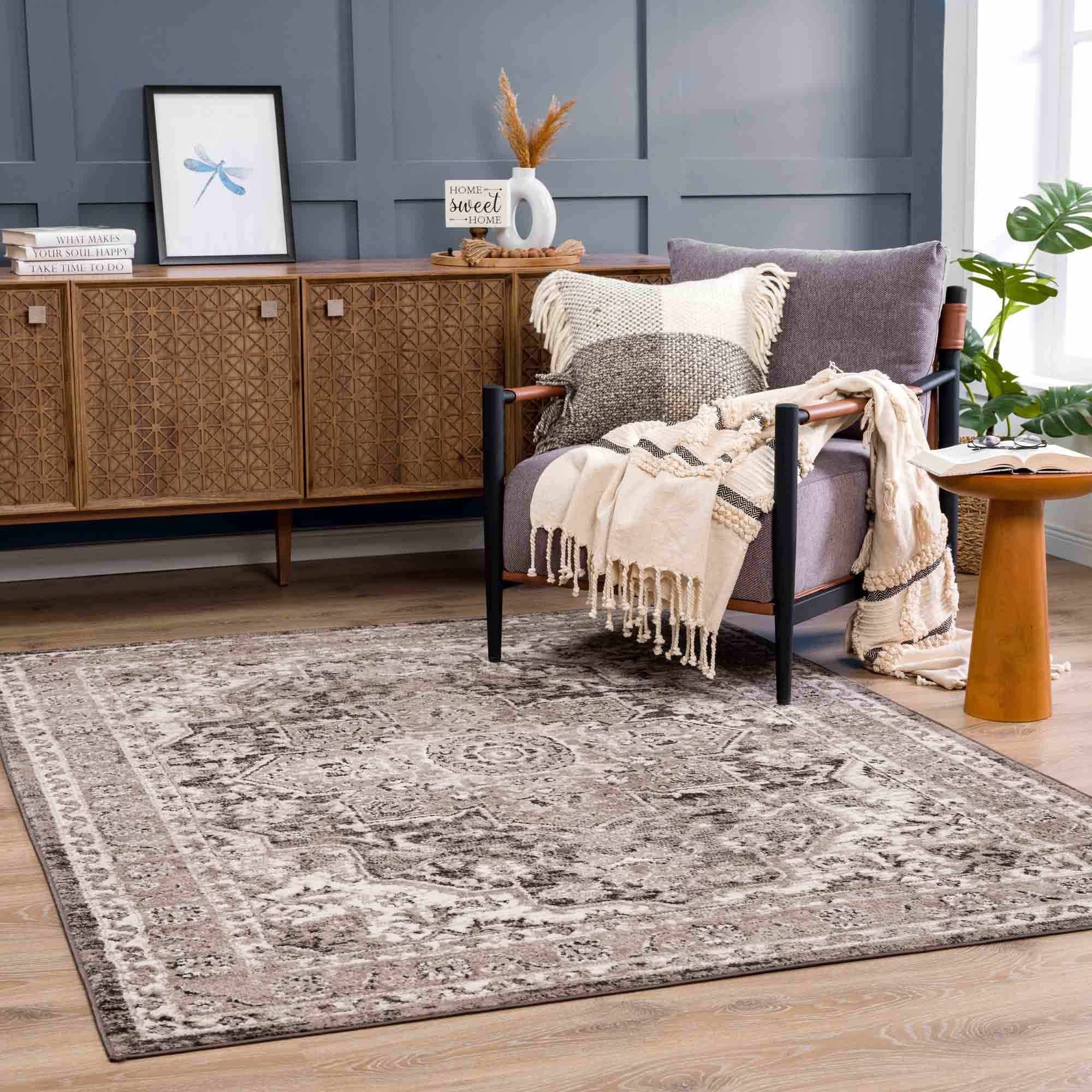 Hauteloom - Wholesale Area Rug - Albie Charcoal & Beige Area Rug1