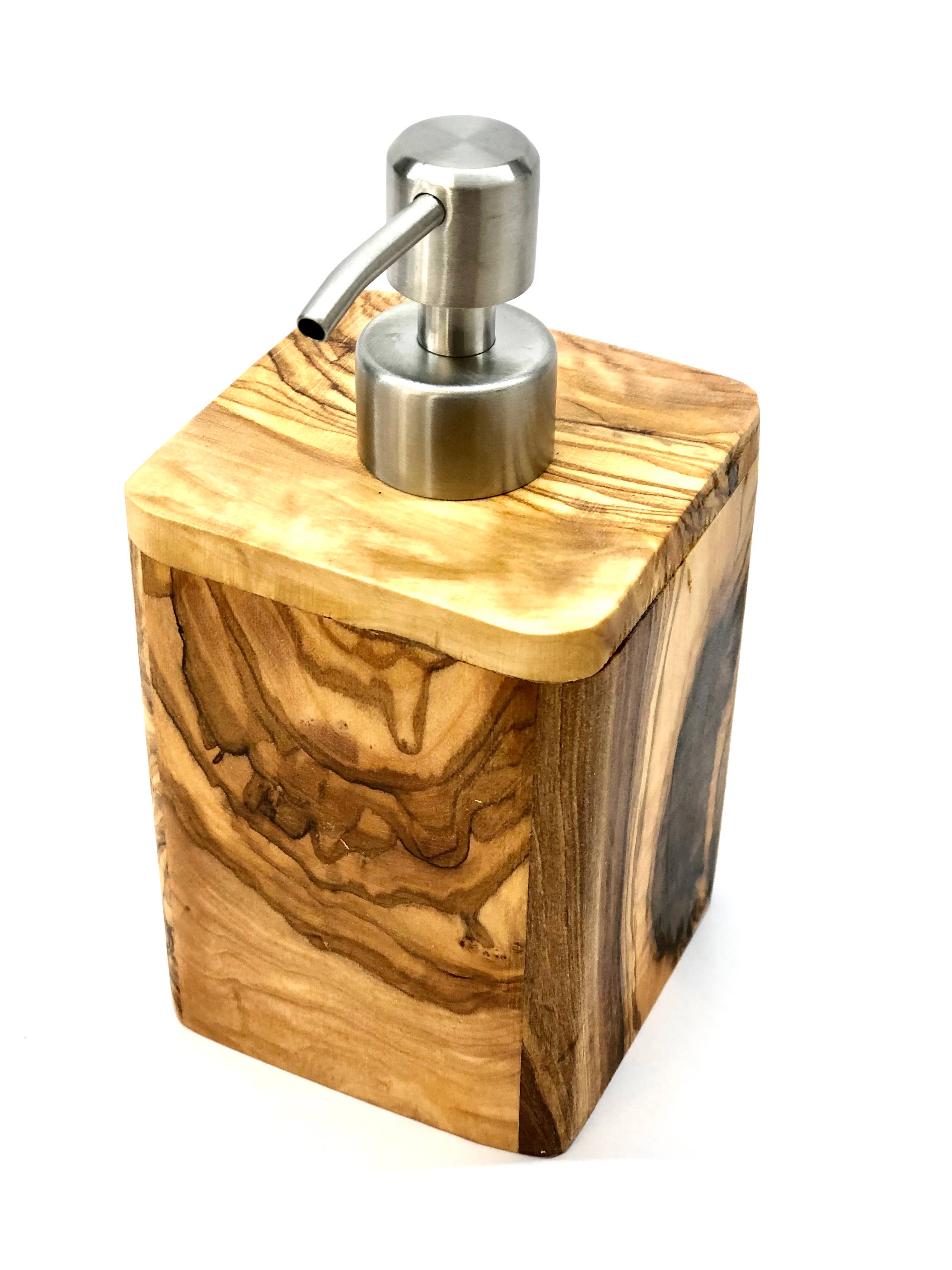 olivenholz-erleben - Wholesale Soap Dispenser - ENJOY soap dispenser with stainless steel dispenser3