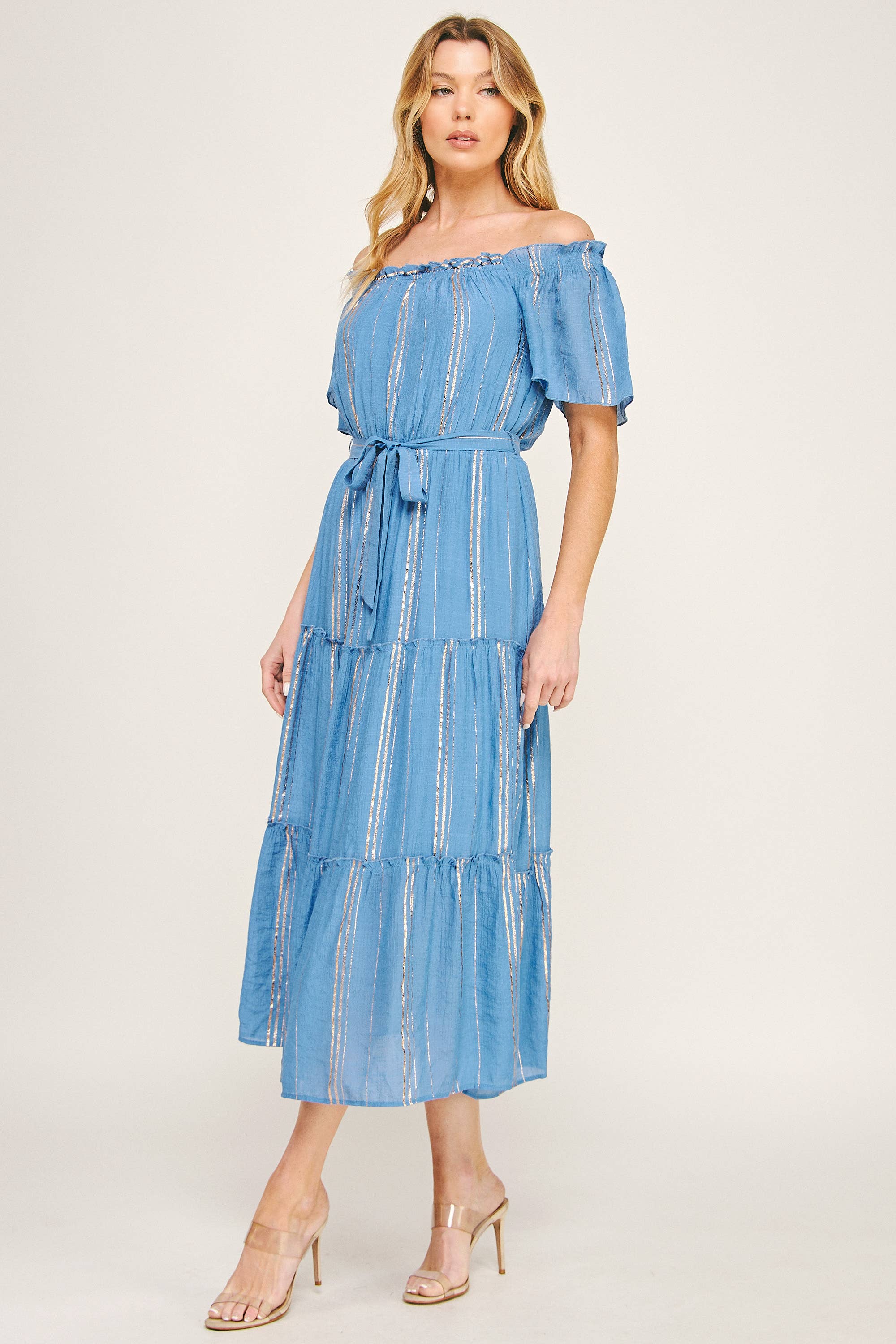 CHAMBRAY WINSLOW GLEAM STUFEN-MAXIKLEID für den Großhandel auf Faire5